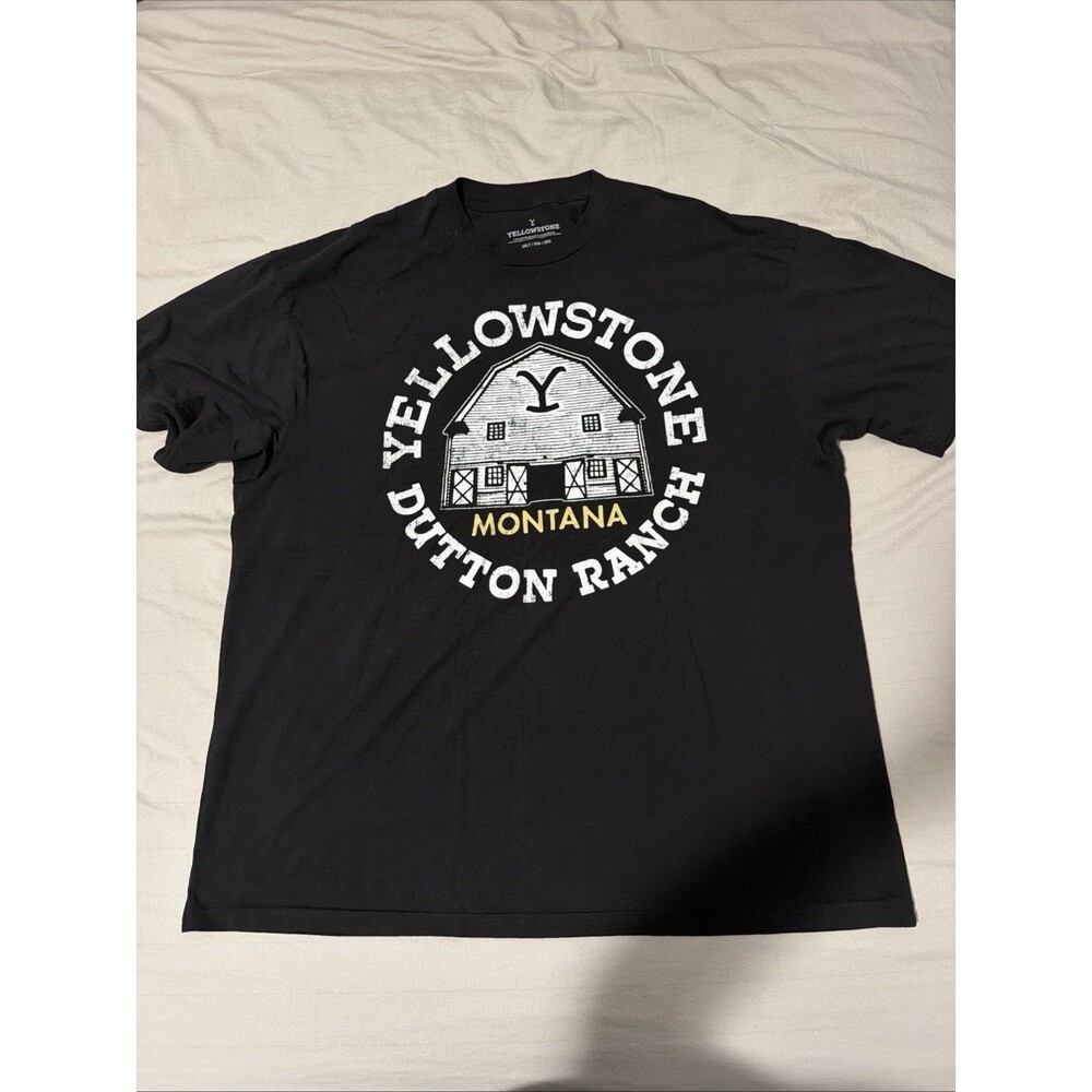 Yellowstone Dutton Ranch Montana T-Shirt Men’s 3XLT Black Graphic A0051